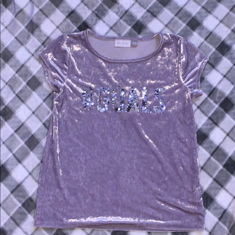 Velvet short sleeve shirt